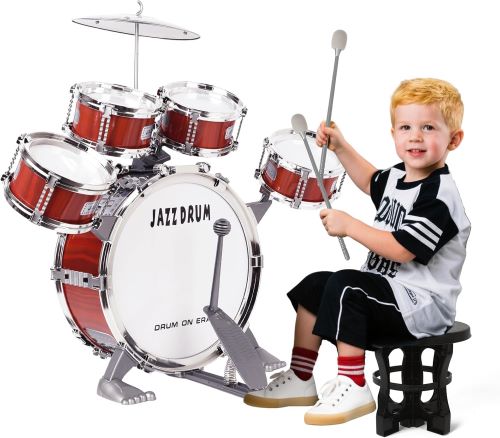 M zimoon Batería de música para niños Kit, Juego Tambor Jazz Junior