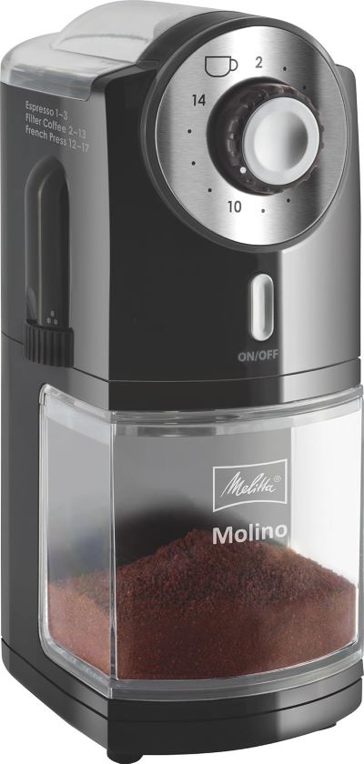 Melitta Molino 1019-02 - Molinillo de café eléctrico con 17 ajustes