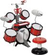 HOMCOM-Bateria-Infantil-con-Taburete-Microfono-Platos-Baquetas