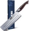 HOSHANHO Cuchillo Nakiri de 18 CM, Cuchillo de Cocina Japones de Acero