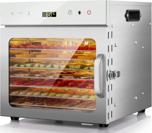 Kwasyo 8 Bandejas Deshidratador de Alimentos, Recetas Temperatura Ajustable