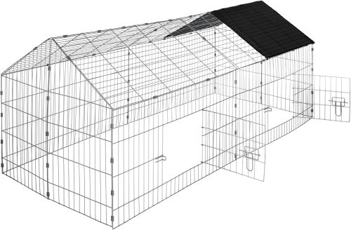 tectake® Jaula Conejo con Comedero Incluido, Casa para Conejos de Mascota al Aire Libre