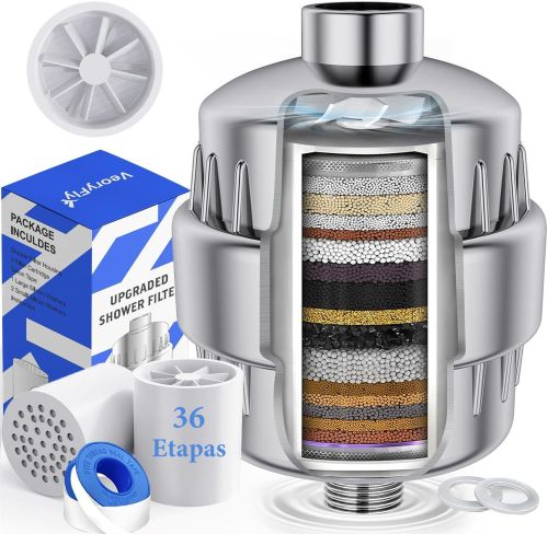 Filtro Ducha 36 Etapas Purificador Incluidos Vitamina C E