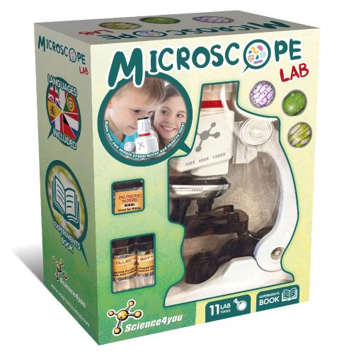 Science4you Microscopio Lab Microscopio para Niños Libro de Experimentos