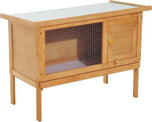 PawHut Casa para Conejos Exterior Conejera Grande de Patas Elevadas