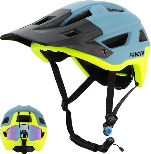 Favoto Casco de Bicicleta de Montaña con Visera