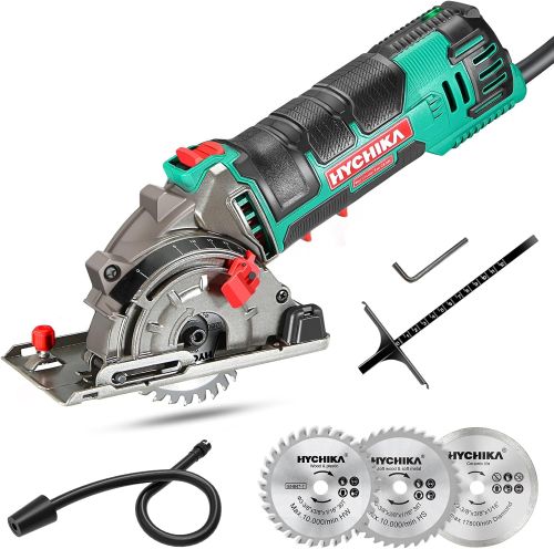 HYCHIKA Mini Serra Circular Manual de 500W e 4500 rpm