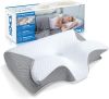 HOMCA Almohada Cervical, 2 en 1 Almohada Ergonómico Espuma de Memoria