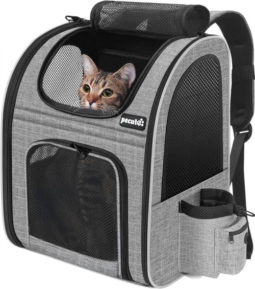 Pecute Transportin Mochila para Mascotas con Ventana de Malla