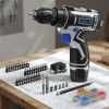 12V Destornillador Electrico, Taladro Atornillador Batería Max 25NM