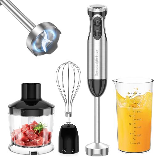Bonsenkitchen batidora de mano multifunción 4 en 1 1000 W