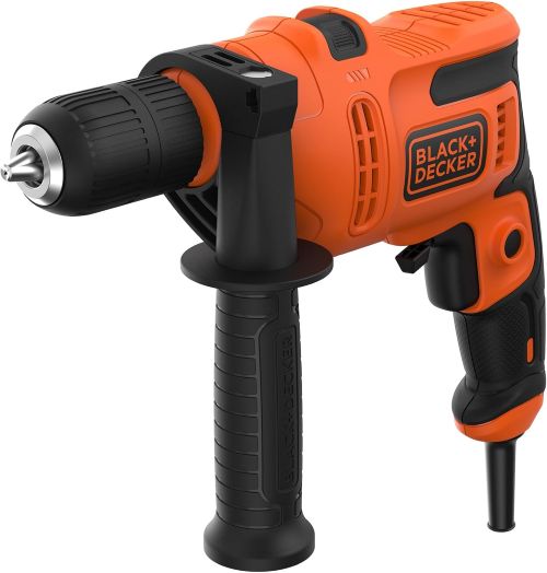 BLACK+DECKER Taladro percutor eléctrico 500W, potente 0-32.300 BPM