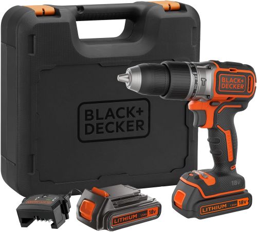 BLACK+DECKER Taladro percutor sin escobillas de 18V y 2 marchas