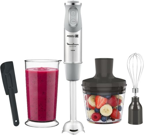 Moulinex Quickchef, Batidora de mano + Espátula, Pie metálico, 1000 W