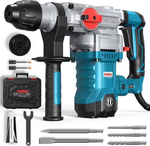 ENEACRO Martillo Perforador 1500W, 6J Energía de Impacto, 6 Velocidades