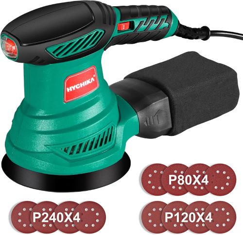 HYCHIKA Lijadora Orbital 300W, Lijadora Rotorbital con Motor de Cobre Puro