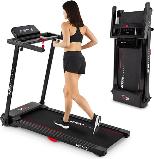  FITFIU Fitness MC-160 Cinta de Correr Plegable Negra con Pantalla LCD, 1500W