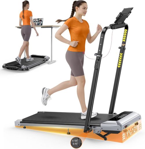 1%-6%-12% Inclinación Cinta de Correr Plegable, 6 en 1 Cinta de Correr