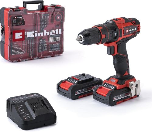Einhell taladro atornillador percutor con batería TE-CD 18-40 Li-i +64 Power X-Change-2