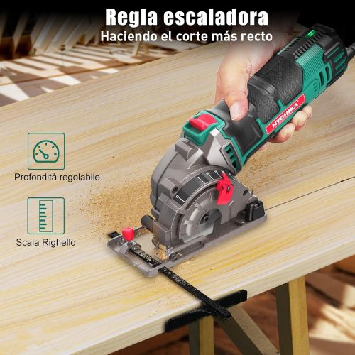 HYCHIKA Mini Serra Circular Manual de 500W e 4500 rpm 2
