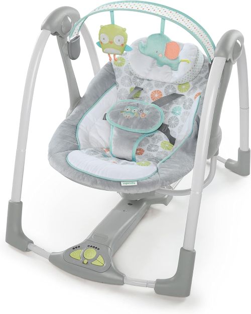 Ingenuity, Columpio Compacto Plegable Hugs & Hoots, 5 velocidades de balanceo
