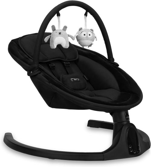 MoMi KENANI ONYX - Balancín para niños de hasta 9 kg, con pantalla LED