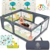 EveryKip® Parque Infantil Bebe Gris 120x120cm