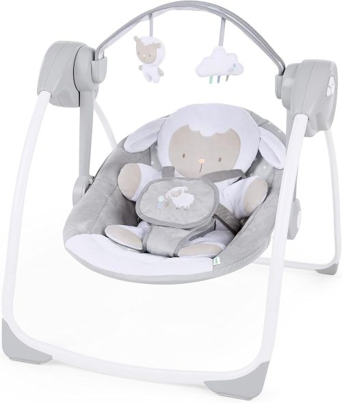 Ingenuity, Columpio Compacto Cuddle Lamb - 6 Velocidades de Balanceo